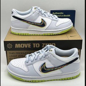 Nike Dunk Low 3D Swoosh Size 7Y Women 8.5 DV3478-100 NEW WITH BOX